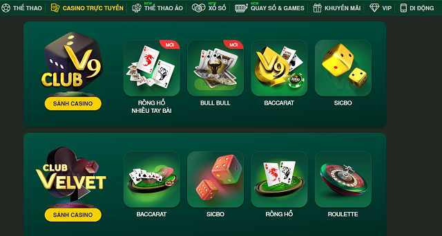 V9bet casino trực tuyến - Sòng bài uy tín nhất hiện nay
